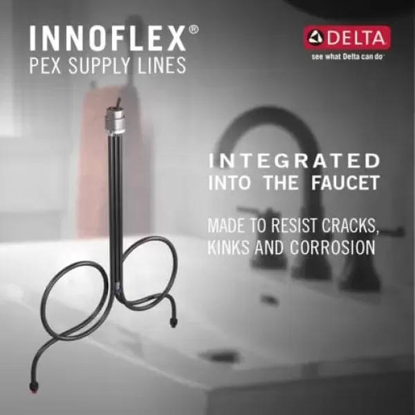 imageDelta Faucet Trinsic Pull Down Bathroom Faucet Bathroom Pull Out Faucet Black Widespread Bathroom Faucet 3 Hole Pull Down Sprayer Bathroom Sink Faucet Magnetic Docking Matte Black 3559BLPDDSTVenetian Bronze