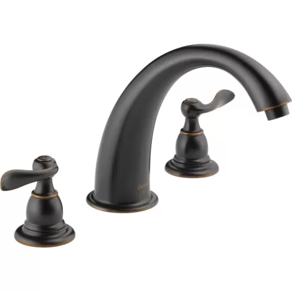 imageDelta Faucet Windemere 2Handle Widespread Roman Tub Faucet Trim Kit DeckMount Stainless BT2796SS Valve Not Included 650 x 1100 x 1100 inchesOil Rubbed Bronze