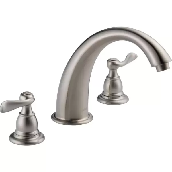imageDelta Faucet Windemere 2Handle Widespread Roman Tub Faucet Trim Kit DeckMount Stainless BT2796SS Valve Not Included 650 x 1100 x 1100 inchesStainless