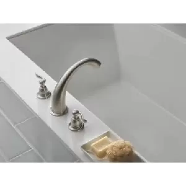 imageDelta Faucet Windemere 2Handle Widespread Roman Tub Faucet Trim Kit DeckMount Stainless BT2796SS Valve Not Included 650 x 1100 x 1100 inchesStainless