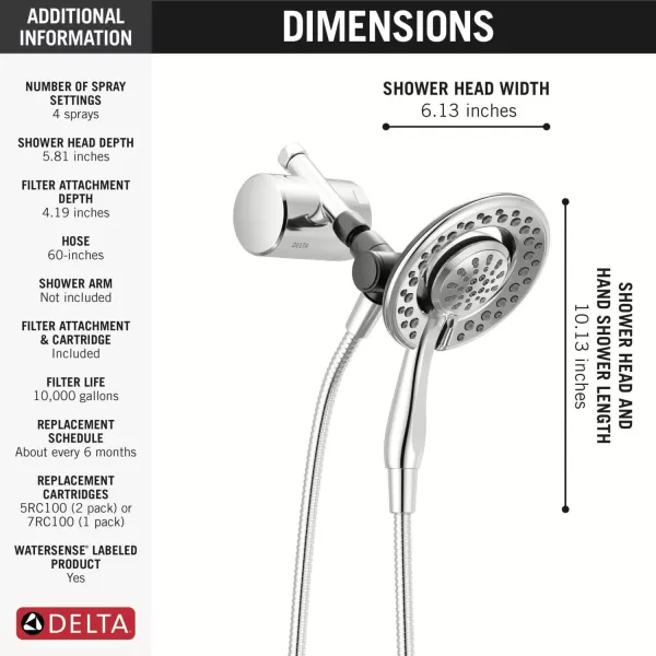 imageClarifi Shower Filter Attachment with 4Setting In2itionChrome