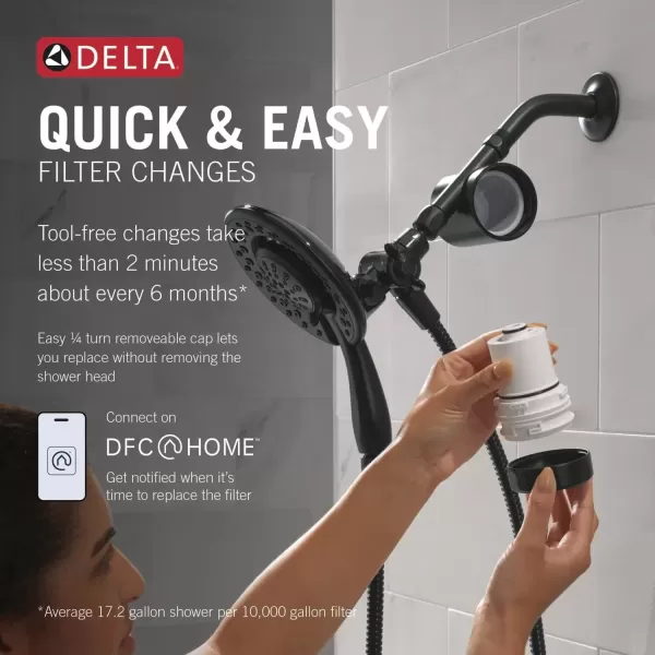 imageClarifi Shower Filter Attachment with 4Setting In2itionMatte Black