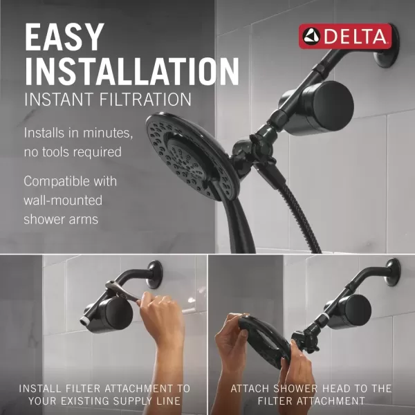 imageClarifi Shower Filter Attachment with 4Setting In2itionMatte Black