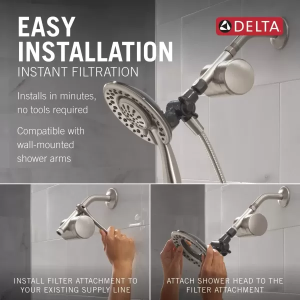 imageClarifi Shower Filter Attachment with 4Setting In2itionSpotShield Nickel