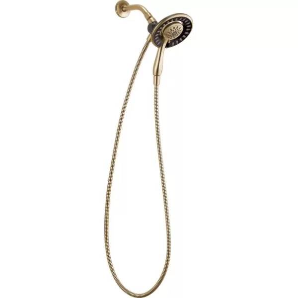 imageDelta Faucet 4Spray In2ition 2in1 Dual Hand Held Shower Head Gold Shower Head with Handheld Spray Double Shower Head Detachable Shower Head Shower Head with Hose Champagne Bronze 58065CZChampagne Bronze