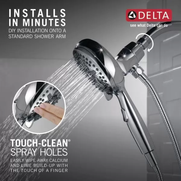 imageDelta Faucet 54810PK SureDock Chrome Hand Shower with MagnaTite Technology 7 Spray SettingsChrome