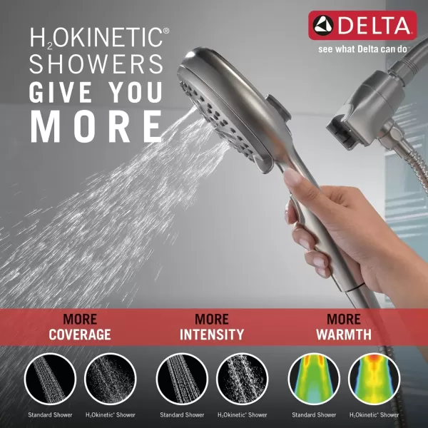 imageDelta Faucet 54810PK SureDock Chrome Hand Shower with MagnaTite Technology 7 Spray SettingsStainless