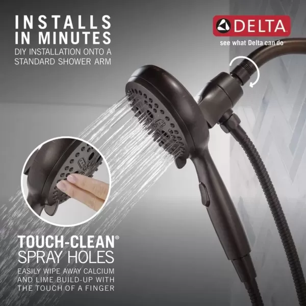 imageDelta Faucet 54810PK SureDock Chrome Hand Shower with MagnaTite Technology 7 Spray SettingsVenetian Bronze