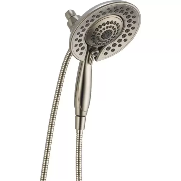 imageDelta Faucet 5Spray In2ition 2in1 Dual Shower Head with HandHeld Spray Brushed Nickel Hand Held Shower Head with Hose Handheld Shower Heads 175 GPM Shower Head Stainless 58569SSPK