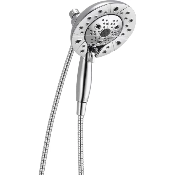 imageDelta Faucet 5Spray In2ition Dual Shower Head with HandHeld Spray H2Okinetic Chrome Shower Head with Hose Showerheads Handheld Shower Heads Lumicoat Chrome 58480PRPKChrome