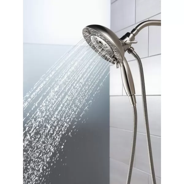 imageDelta Faucet 5Spray In2ition Dual Shower Head with Handheld Spray H2Okinetic Gold Shower Head with Hose Showerheads Handheld Shower Heads Magnetic Docking Champagne Bronze 58480CZPKStainless