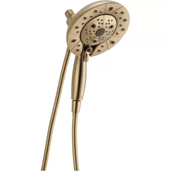 imageDelta Faucet 5Spray In2ition Dual Shower Head with Handheld Spray H2Okinetic Gold Shower Head with Hose Showerheads Handheld Shower Heads Magnetic Docking Champagne Bronze 58480CZPKChampagne Bronze
