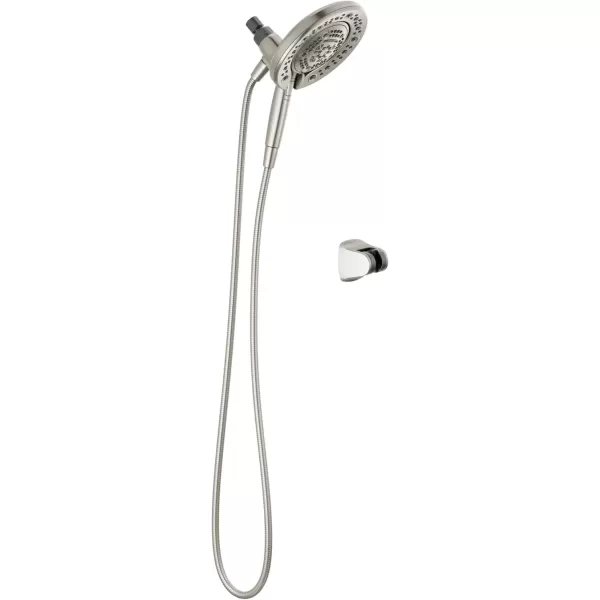 imageDelta Faucet 7Spray In2ition Dual Shower Head with Handheld Spray Brushed Nickel Shower Head with Hose Showerheads ampamp Handheld Showers Handheld Shower Heads Satin Nickel 75687DSNStainless