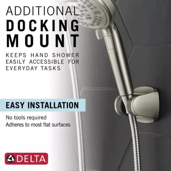 imageDelta Faucet 7Spray In2ition Dual Shower Head with Handheld Spray Brushed Nickel Shower Head with Hose Showerheads ampamp Handheld Showers Handheld Shower Heads Satin Nickel 75687DSNChrome