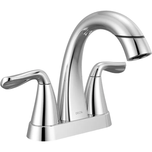 imageDelta Faucet Arvo PullDown Centerset Bathroom Faucet Gold Bathroom Sink Faucet Bathroom Faucet with Pull Out Sprayer 3Hole Bathroom Faucet Champagne Bronze 25840LFCZPDChrome