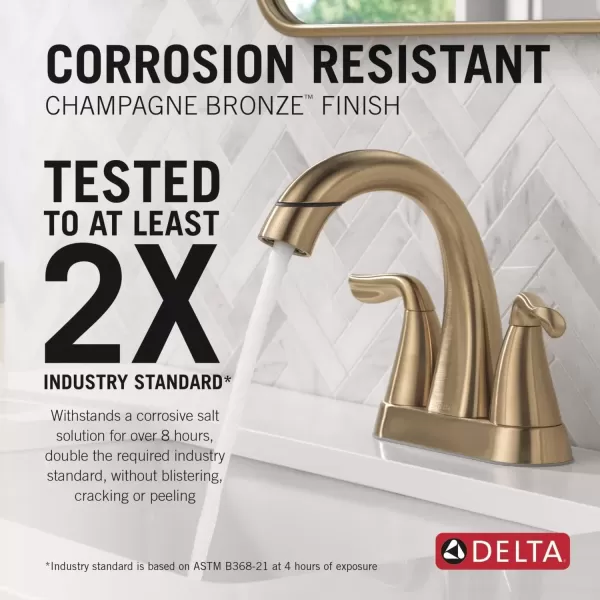 imageDelta Faucet Arvo PullDown Centerset Bathroom Faucet Gold Bathroom Sink Faucet Bathroom Faucet with Pull Out Sprayer 3Hole Bathroom Faucet Champagne Bronze 25840LFCZPDChampagne Bronze