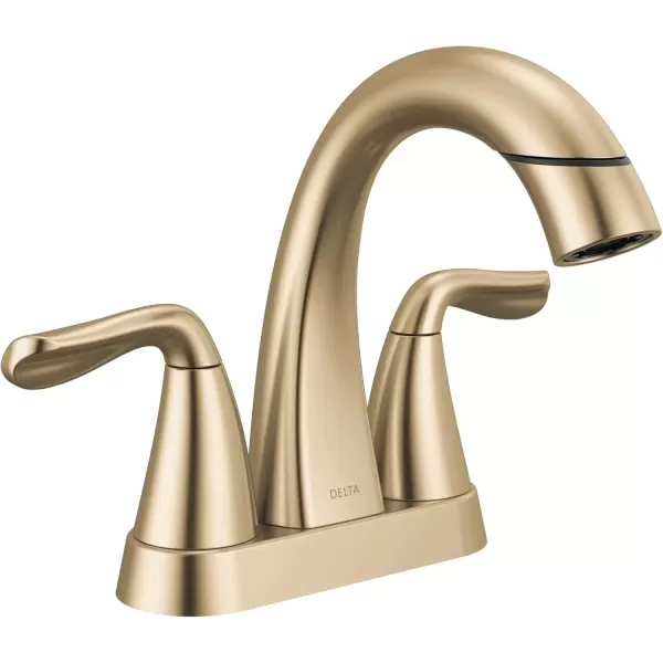 imageDelta Faucet Arvo PullDown Centerset Bathroom Faucet Gold Bathroom Sink Faucet Bathroom Faucet with Pull Out Sprayer 3Hole Bathroom Faucet Champagne Bronze 25840LFCZPDChampagne Bronze