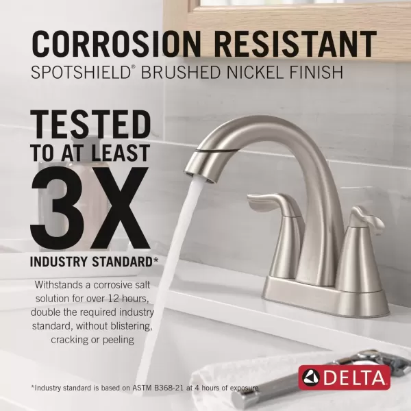 imageDelta Faucet Arvo PullDown Centerset Bathroom Faucet Gold Bathroom Sink Faucet Bathroom Faucet with Pull Out Sprayer 3Hole Bathroom Faucet Champagne Bronze 25840LFCZPDSpotshield Brushed Nickel