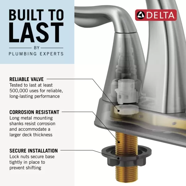 imageDelta Faucet Arvo PullDown Centerset Bathroom Faucet Gold Bathroom Sink Faucet Bathroom Faucet with Pull Out Sprayer 3Hole Bathroom Faucet Champagne Bronze 25840LFCZPDChampagne Bronze