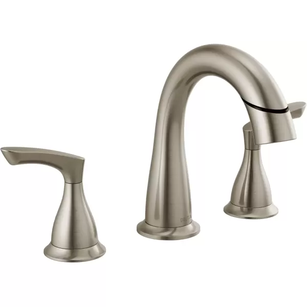 imageDelta Faucet Broadmoor Pull Down Bathroom Faucet Black Bathroom Pull Out Faucet Widespread Bathroom Faucet 3 Hole with Magnet Dock Bathroom Sink Faucet Matte Black 35765LFBLPDSpotShield Stainless