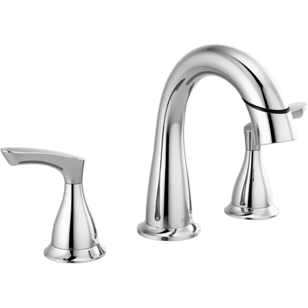 imageDelta Faucet Broadmoor Pull Down Bathroom Faucet Black Bathroom Pull Out Faucet Widespread Bathroom Faucet 3 Hole with Magnet Dock Bathroom Sink Faucet Matte Black 35765LFBLPDChrome