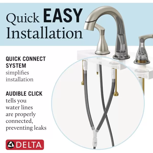 imageDelta Faucet Broadmoor Pull Down Bathroom Faucet Black Bathroom Pull Out Faucet Widespread Bathroom Faucet 3 Hole with Magnet Dock Bathroom Sink Faucet Matte Black 35765LFBLPDMatte Black