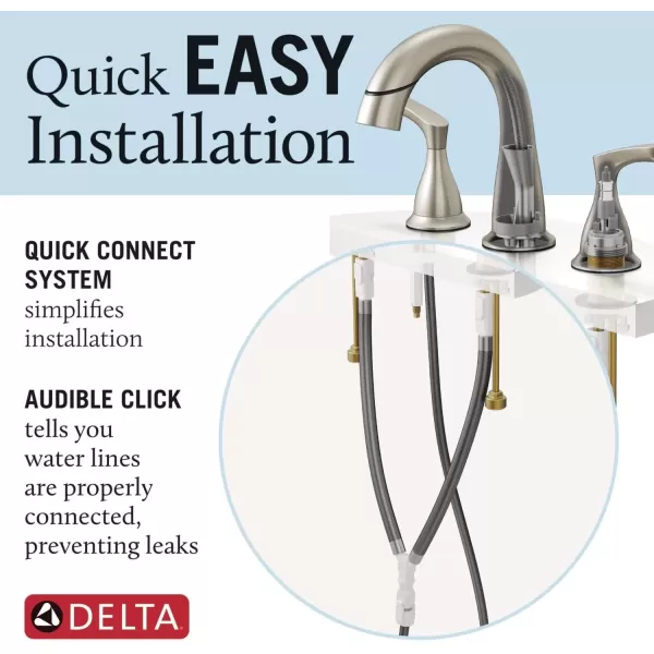 imageDelta Faucet Broadmoor Pull Down Bathroom Faucet Black Bathroom Pull Out Faucet Widespread Bathroom Faucet 3 Hole with Magnet Dock Bathroom Sink Faucet Matte Black 35765LFBLPDSpotShield Stainless