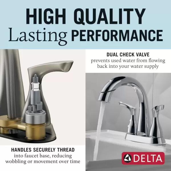 imageDelta Faucet Broadmoor Pull Down Bathroom Faucet Brushed Nickel Bathroom Faucet Bathroom Sink Faucet with Pull Down Sprayer Centerset Bathroom Faucet with Magnetic Docking Stainless 25765LFSSPDChrome