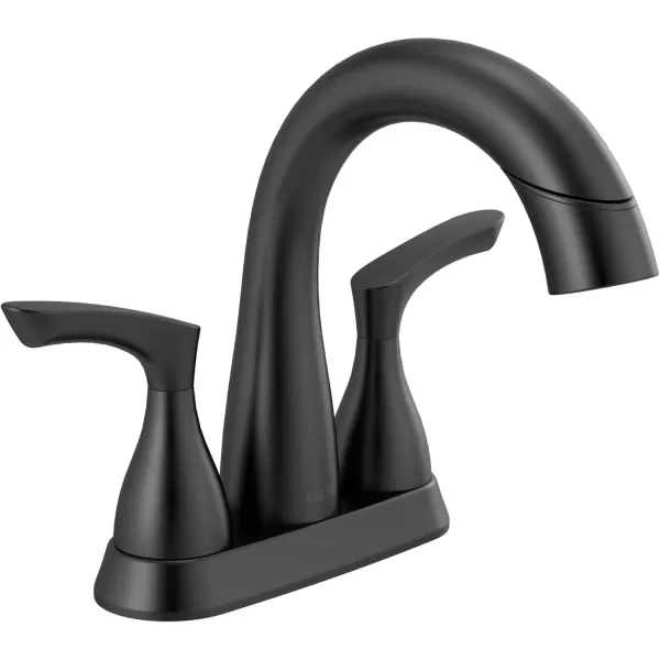 imageDelta Faucet Broadmoor Pull Down Bathroom Faucet Brushed Nickel Bathroom Faucet Bathroom Sink Faucet with Pull Down Sprayer Centerset Bathroom Faucet with Magnetic Docking Stainless 25765LFSSPDMatte Black