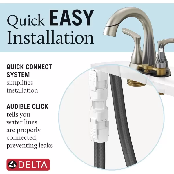 imageDelta Faucet Broadmoor Pull Down Bathroom Faucet Brushed Nickel Bathroom Faucet Bathroom Sink Faucet with Pull Down Sprayer Centerset Bathroom Faucet with Magnetic Docking Stainless 25765LFSSPDMatte Black