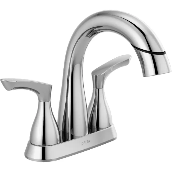 imageDelta Faucet Broadmoor Pull Down Bathroom Faucet Brushed Nickel Bathroom Faucet Bathroom Sink Faucet with Pull Down Sprayer Centerset Bathroom Faucet with Magnetic Docking Stainless 25765LFSSPDChrome