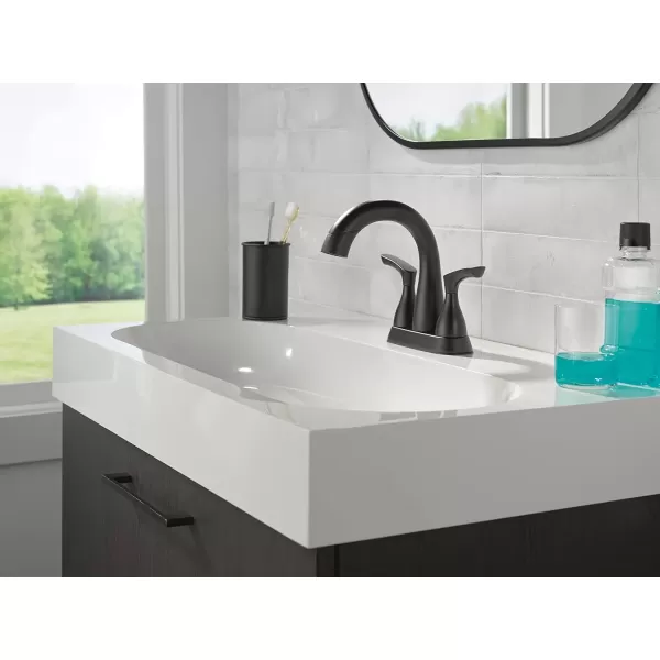 imageDelta Faucet Broadmoor Pull Down Bathroom Faucet Brushed Nickel Bathroom Faucet Bathroom Sink Faucet with Pull Down Sprayer Centerset Bathroom Faucet with Magnetic Docking Stainless 25765LFSSPDMatte Black