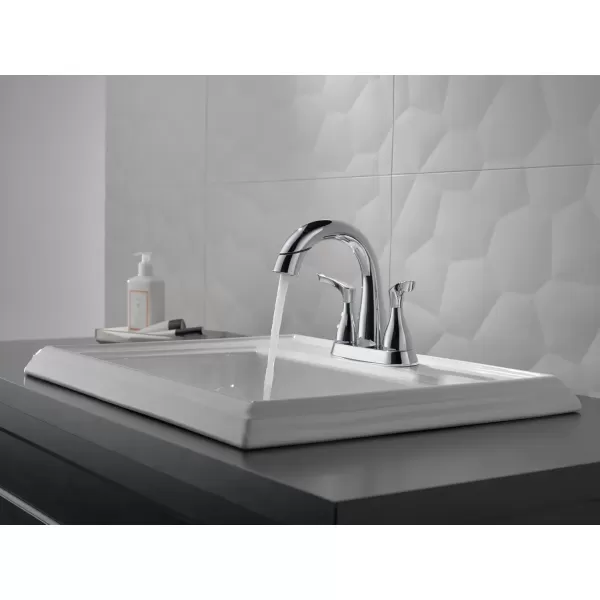 imageDelta Faucet Broadmoor Pull Down Bathroom Faucet Brushed Nickel Bathroom Faucet Bathroom Sink Faucet with Pull Down Sprayer Centerset Bathroom Faucet with Magnetic Docking Stainless 25765LFSSPDChrome