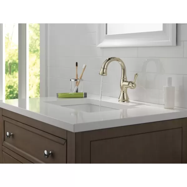 imageDelta Faucet Cassidy Pull Down Bathroom Faucet Bathroom Pull Out Faucet Oil Rubbed Bronze Single Hole Bathroom Faucet Bathroom Sink Faucet with Magnetic Docking Venetian Bronze 597RBPDDSTPolished Nickel