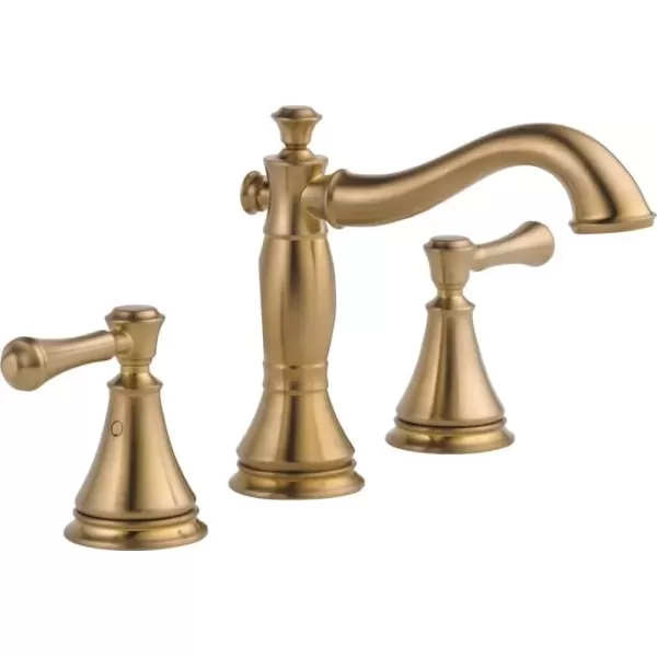 imageDelta Faucet Cassidy Pull Down Bathroom Faucet Brushed Nickel Widespread Bathroom Faucet 3 Hole Bathroom Sink Faucet with Magnetic Docking Stainless 3597SSPDDSTChampagne Bronze