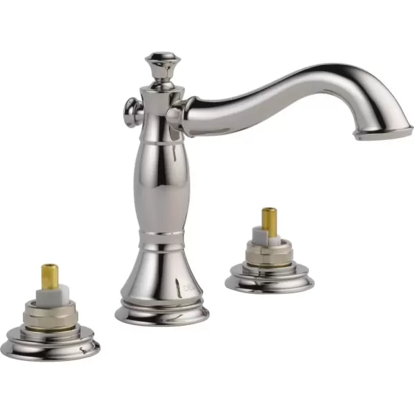 imageDelta Faucet Cassidy Pull Down Bathroom Faucet Brushed Nickel Widespread Bathroom Faucet 3 Hole Bathroom Sink Faucet with Magnetic Docking Stainless 3597SSPDDSTPolished Nickel