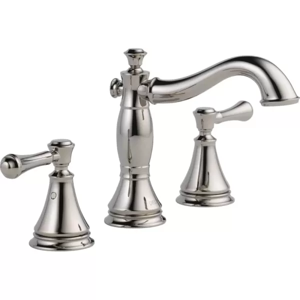 imageDelta Faucet Cassidy Pull Down Bathroom Faucet Brushed Nickel Widespread Bathroom Faucet 3 Hole Bathroom Sink Faucet with Magnetic Docking Stainless 3597SSPDDSTPolished Nickel