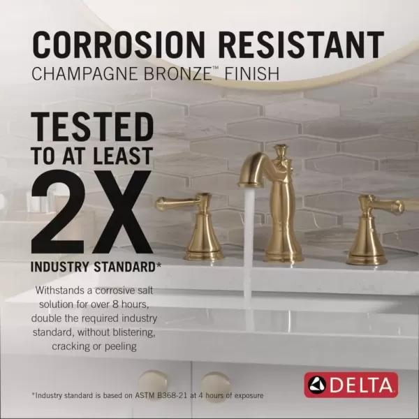 imageDelta Faucet Cassidy Pull Down Bathroom Faucet Brushed Nickel Widespread Bathroom Faucet 3 Hole Bathroom Sink Faucet with Magnetic Docking Stainless 3597SSPDDSTChampagne Bronze