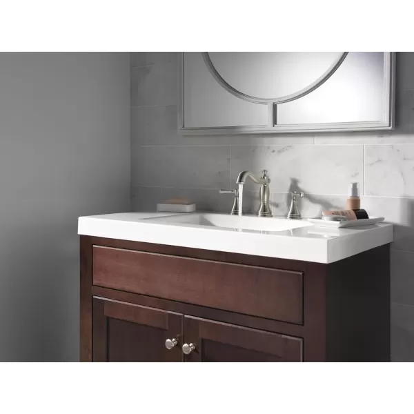 imageDelta Faucet Cassidy Pull Down Bathroom Faucet Brushed Nickel Widespread Bathroom Faucet 3 Hole Bathroom Sink Faucet with Magnetic Docking Stainless 3597SSPDDSTStainless
