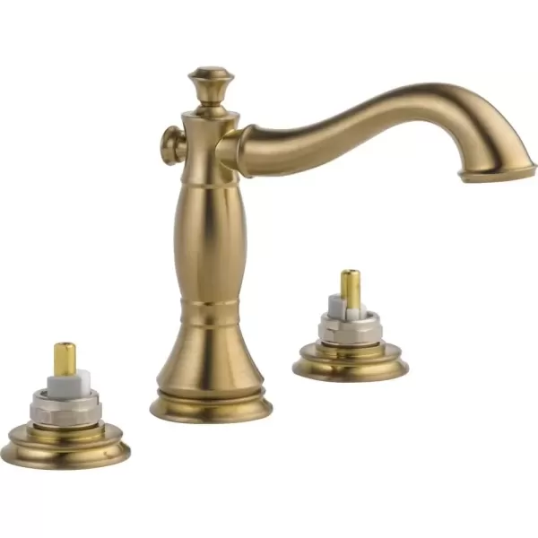 imageDelta Faucet Cassidy Pull Down Bathroom Faucet Brushed Nickel Widespread Bathroom Faucet 3 Hole Bathroom Sink Faucet with Magnetic Docking Stainless 3597SSPDDSTChampagne Bronze