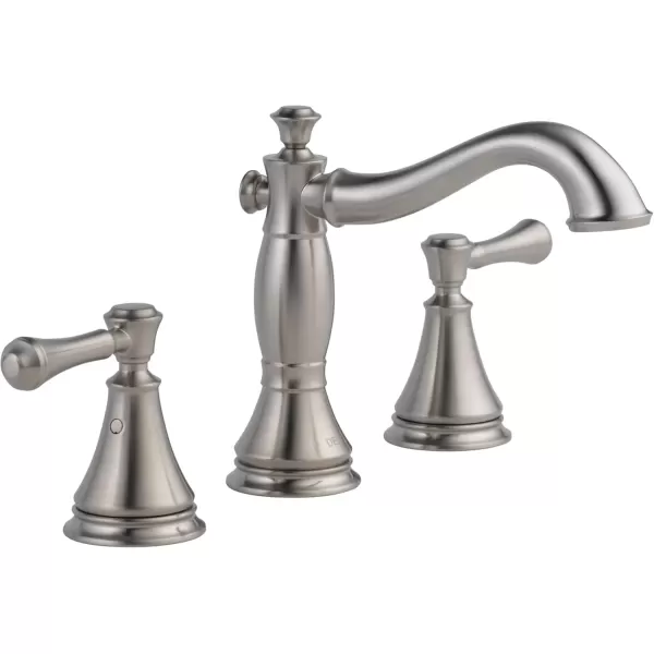 imageDelta Faucet Cassidy Pull Down Bathroom Faucet Brushed Nickel Widespread Bathroom Faucet 3 Hole Bathroom Sink Faucet with Magnetic Docking Stainless 3597SSPDDSTStainless