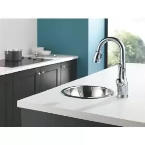 imageDelta Faucet Leland Touch Bar Faucet with Touchless Technology Bar Faucet with Pull Down Sprayer Black Bar Sink Faucet Prep Sink Faucet Wet Bar Faucet Matte Black 9678TLBLDSTVenetian Bronze