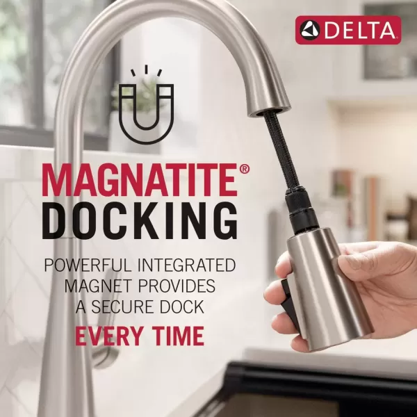 imageDelta Faucet Leland Touch Bar Faucet with Touchless Technology Bar Faucet with Pull Down Sprayer Black Bar Sink Faucet Prep Sink Faucet Wet Bar Faucet Matte Black 9678TLBLDSTVenetian Bronze