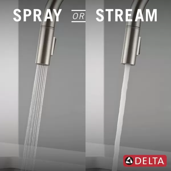 imageDelta Faucet Nicoli Bridge Kitchen Faucet with Pull Down Sprayer Brushed Nickel 3Hole Kitchen Faucet Modern Kitchen Faucet 2Handle Kitchen Faucet Kitchen Sink Faucet Stainless Steel 39876LFSSStainless