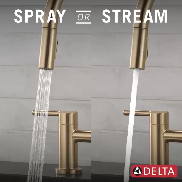 imageDelta Faucet Nicoli Bridge Kitchen Faucet with Pull Down Sprayer Brushed Nickel 3Hole Kitchen Faucet Modern Kitchen Faucet 2Handle Kitchen Faucet Kitchen Sink Faucet Stainless Steel 39876LFSSChampagne Bronze