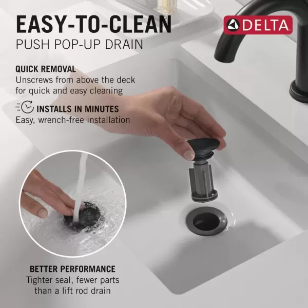 imageDelta Faucet Nicoli Centerset Bathroom Faucet Black and Gold 2Handle Bathroom Faucet Delta Bathroom Sink Faucet Black 3Hole Bathroom Faucet Matte BlackChampagne Bronze 25749LFGZMatte Black