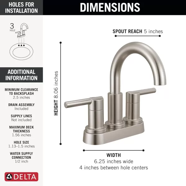 imageDelta Faucet Nicoli Centerset Bathroom Faucet Black and Gold 2Handle Bathroom Faucet Delta Bathroom Sink Faucet Black 3Hole Bathroom Faucet Matte BlackChampagne Bronze 25749LFGZStainless