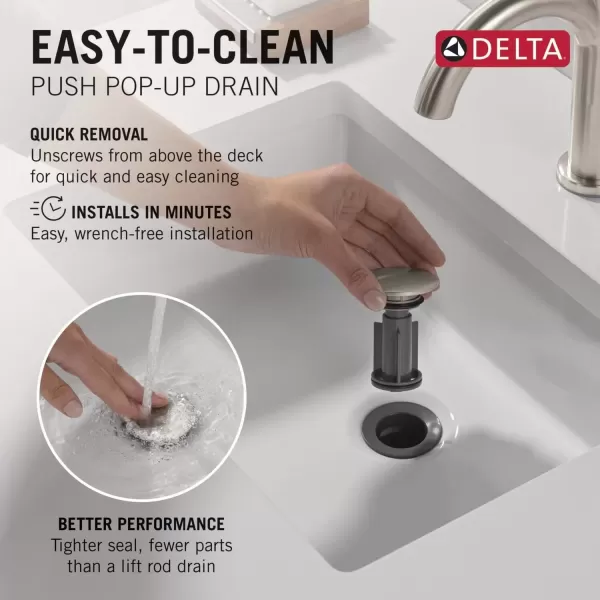 imageDelta Faucet Nicoli Centerset Bathroom Faucet Black and Gold 2Handle Bathroom Faucet Delta Bathroom Sink Faucet Black 3Hole Bathroom Faucet Matte BlackChampagne Bronze 25749LFGZStainless