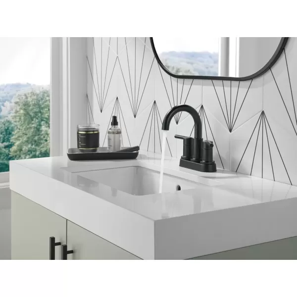 imageDelta Faucet Nicoli Centerset Bathroom Faucet Black and Gold 2Handle Bathroom Faucet Delta Bathroom Sink Faucet Black 3Hole Bathroom Faucet Matte BlackChampagne Bronze 25749LFGZMatte Black