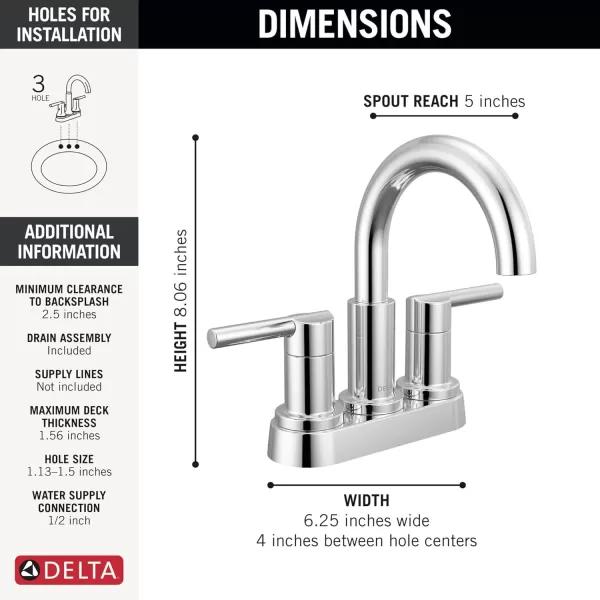 imageDelta Faucet Nicoli Centerset Bathroom Faucet Black and Gold 2Handle Bathroom Faucet Delta Bathroom Sink Faucet Black 3Hole Bathroom Faucet Matte BlackChampagne Bronze 25749LFGZChrome